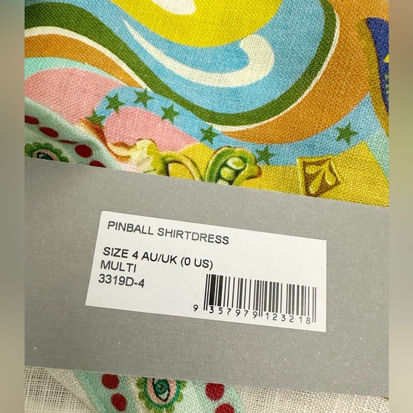 NWT ALÉMAIS Pinball Linen Paisley Print Belted MIDI Dress Sz 0 - Picture 16 of 16